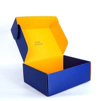 Caja de correo corrugado de joyería personalizada de lujo con logotipo de lámina de oro e impresión offset completa dentro y fuera