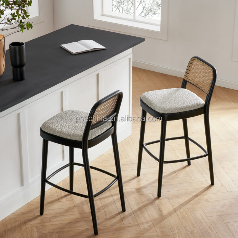 Bar furniture rattan high barstools kitchen modern tabouret stools bar chairs counter bar stools for kitchen