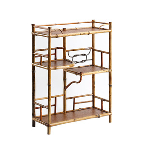 Estante de bambú para té, 36x15x49cm, estante rectangular duradero de tipo vertical para almacenamiento de juegos de té, unidad de exhibición inspirada en el estilo Zen - Product Image 5