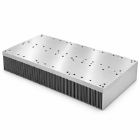 Radiateur en aluminium extrudé de grande taille à ailettes haute densité pour module IGBT d'onduleur haute puissance