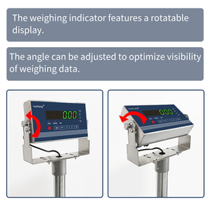 HTW-B2-IP67 400*500mm High Accuracy Wireless <strong>Scale</strong> Weighing <strong>Platform</strong> <strong>Scale</strong> Stainless Steel LED Display <strong>Bench</strong> <strong>Scale</strong> 300kg/500kg - Product Image 5