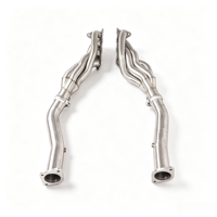 Cabeceras de acero inoxidable 304 para Dodge Ram TRX 6.2L, soldadura profesional tipo escama de pez, alto flujo y rendimiento, montaje directo, en stock listo para envío.