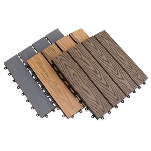 Barefoot thân thiện ngoài trời WPC decking gạch 30x30mm composite gỗ lồng vào nhau gạch - Product Image 3