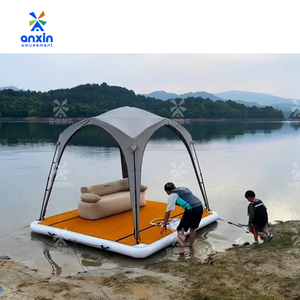 Prix usine Tapis de yoga gonflables à l'eau Tapis d'eau antidérapant personnalisé Plate-forme de quai flottant gonflable de yoga pour la pêche - Product Image 4