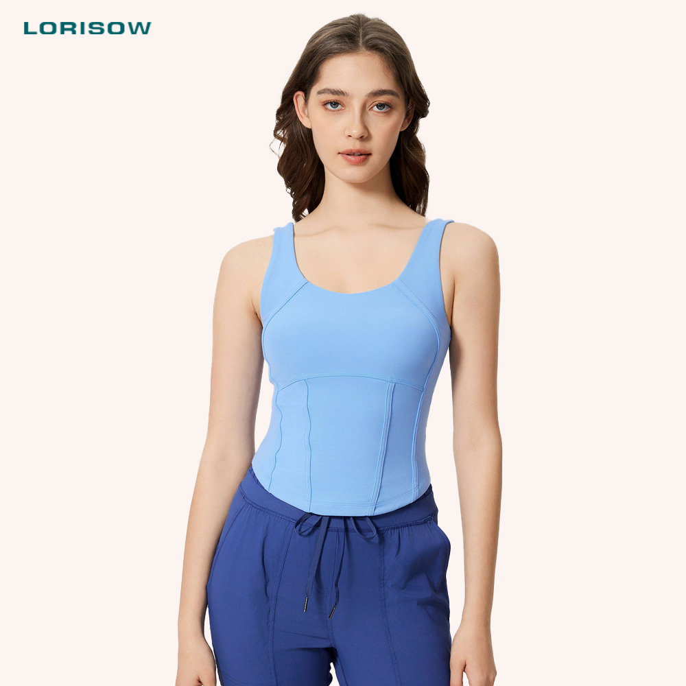 Factory Direct Yoga Wear Women's Sports Vest High Elastic Knitted Summer Nylon comfort With Chest Pad