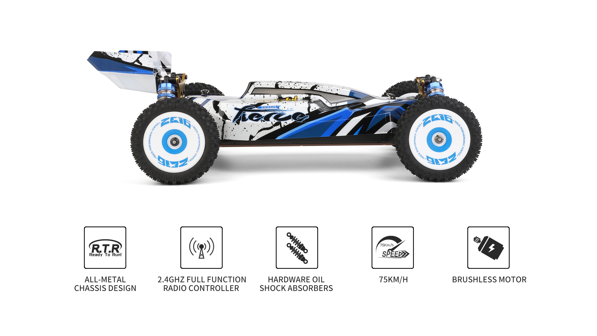 Wltoys 124017 高速RCカー 1:12 4WD ブラシレスモーター 75KM/H