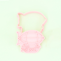 Série mécanique Biscuit moule vapeur dirigeable 3D dessin animé bricolage argile engrenage imprimé écologique en plastique emporte-pièces ensemble