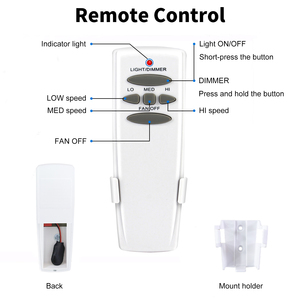 Universal Ceiling Fan <strong>Remote</strong> Control Cover Kit with <strong>Fixed</strong> <strong>Code</strong>, 110V Ceiling Fan <strong>Remote</strong>, Family Hotel Use Ceiling Fan Controller - Product Image 4