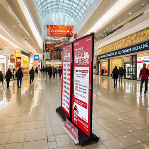 Напольная двусторонняя ультратонкая вертикальная рекламная стойка для наружной рекламы - Product Image 4