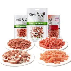 2023 Professional pet food wholesale natural cat dog snacks Tuna Fish Shape Chicken Rice mini stick Sandwich Bite cat treats