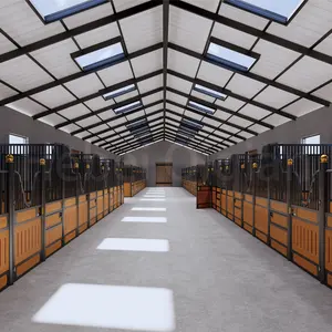 Hot Selling Equestrian Barns European Style Horse Stall Prefab Temporary Stalls Portable Horse Stables With Wooden Panel