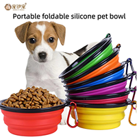 Bol de voyage pliable en silicone écologique et étanche pour chiens, chats et petits animaux – Contenant solide pour nourriture et eau