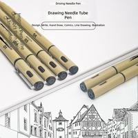 Stylo à dessin à pointe fine en plastique multi-tailles TY, modèle 5112-6, encre à séchage rapide, plusieurs couleurs pour artistes, illustration