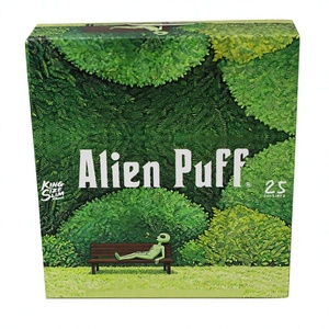 Papier à rouler Alien Puff King Size brun non blanchi, gomme naturelle, sans chlore, combustion lente, logo personnalisé, OEM, ODM, approvisionnement en vrac, 100% - Product Image 6