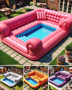 <span class=keywords><strong>Piscina</strong></span> Comercial de PVC Personalizada <span class=keywords><strong>con</strong></span> Tumbona Portátil para Fiestas en el Patio Trasero, Gran Sofá <span class=keywords><strong>Piscina</strong></span> Inflable en Venta - Product Image 6