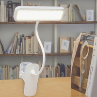 Lampe de bureau LED moderne blanche pour étudiants, protection oculaire, rechargeable par USB, luminosité réglable, contrôle tactile pour l'étude et la lecture