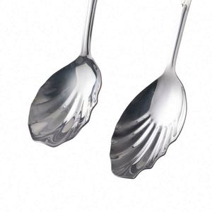 Juego de 3 Cucharas de Acero Inoxidable Económicas de Fábrica, con un Hermoso Diseño de Concha, Aptas para Lavavajillas, Estilo Chino, para Cocinar - Product Image 5
