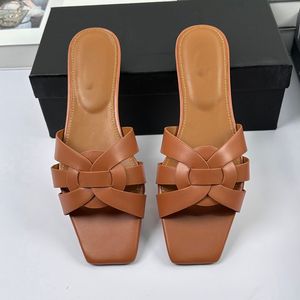 Sandali di lusso da donna in vera pelle <span class=keywords><strong>con</strong></span> cinturini incrociati, <span class=keywords><strong>ciabatte</strong></span> casual antiscivolo di alta qualità. - Product Image 5