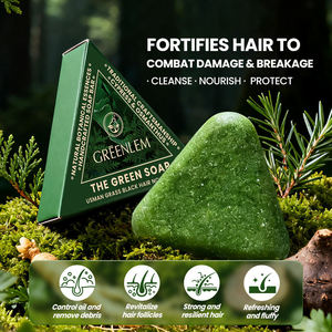 Savon Shampooing à l'Herbe Usman GREENLEM : Contrôle le sébum, nettoie et ajoute du volume. - Product Image 3