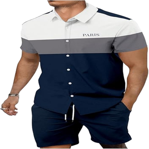 Camisa Hawaiana de Moda Casual para Hombre, 100% Poliéster, Tejida, con Estampado Digital, Transpirable, de Secado Rápido, Venta al Por Mayor - Product Image 3