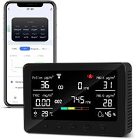 8'i 1 Arada İç Mekan Hava Kalitesi Dedektörü 5 Yıl Ömürlü NDIR CO2 Sensörü Lazer PM2.5 VOC Modülü Tuya 5G WiFi Veri Kaydedici LCD Monitör