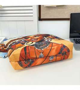 Juego de Bolsas de Mano de Fábrica OEM a Precio de Mayorista - 5 Bolsas de Algodón de Moda con Forro de Lona, Cierre de Cremallera, Portátiles para Compras Domésticas, Multiusos - Product Image 6