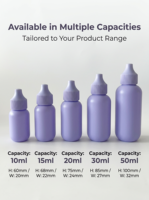 Flacons de sérum en plastique de 30 ml, couleur personnalisée, emballage pour soins de la peau, vaporisateur cosmétique et huile corporelle, flacon de parfum rond avec estampage doré