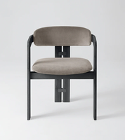 Fauteuil en velours italien pour hôtel, salon, restaurant, chaise de salle à manger moderne en bois massif de chêne pour la maison