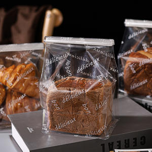 Bolsas de Celofán Transparentes Impresas Personalizadas, Bolsas de Plástico Bopp/opp Cuadradas con Fondo Cruzado para Dulces/<span class=keywords><strong>Pan</strong></span>/Alimentos - Product Image 5