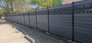 Clôture composite WPC de luxe de haute qualité avec écran élégant Tube carré de style australien Matière plastique bois - Product Image 2