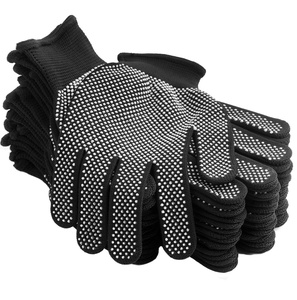Gants tricotés respirants antidérapants, gants de sécurité extensibles, légers et fins, en polyester avec points en PVC, pour le travail - Product Image 1
