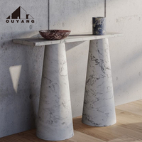 Meubles nordiques personnalisés en marbre de pierre naturelle Table basse d'appoint en marbre au design de luxe Socle en marbre
