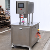 Scelleuse semi-automatique sous vide à l'azote pour canettes, machine de scellage de canettes rondes pour canettes en PET, plastique, étain, aluminium et papier