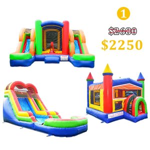 8月プロモーション価格 インフレータブルバウンサー、バウンスハウス、業務用ウォータースライド、空気式 bouncy castle 発売中 - Product Image 1