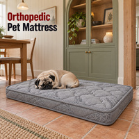 Matelas orthopédique pour chien avec options de bordure personnalisée et housse matelassée amovible pour gammes de marques sur mesure