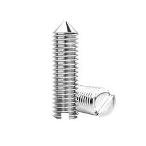High Strength 304 Stainless Steel Hex Socket Cone Point <b>Set</b> Screw Even Force Bearing Fastener Manufacturer Wholesale Price ODM - Product Image 1