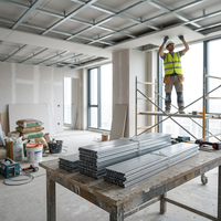 Profilés en acier galvanisé haute densité et profilés légers en acier pour la construction de cloisons sèches