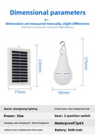 Lampes solaires LED d'extérieur pour le camping, haute performance, portables, pour marché nocturne, rechargeables, ampoule LED d'urgence, étanches
