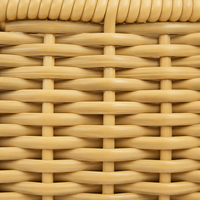 Handgewebtes PP-Rattan Katzenbett Kuppelförmige Höhle mit Eisenrahmen und Plüschkissen, Atmungsaktives Nest für Katzen und Kleine Hunde, 50x35x40 cm