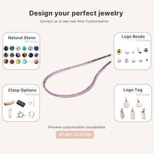 Collar de gargantilla con cuentas facetadas de piedra de nacimiento personalizadas al por mayor, cuentas de piedra natural de 2-3 mm, pedidos pequeños de collares geométricos clásicos para mujer - Product Image 3