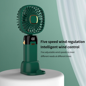 DF10 Portable Pocket Phone <strong>Holder</strong> Light Weight Rechargeable Sports Outdoor High Speed Strong Wind <strong>Handy</strong> Fan - Product Image 4