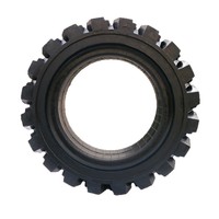 Pneu plein industriel Topower 33*12-20 avec jante en alliage d'aluminium, garantie 18 mois pour plateformes de travail aérien et élévateurs de construction