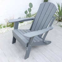 Chaise Adirondack pliable toutes saisons en plastique HDPE pour jardin, terrasse et extérieur