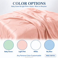 Couverture rafraîchissante légère rose personnalisée pour l'été, double face en polyester et tissu au toucher frais, respirante, utilisable toute l'année
