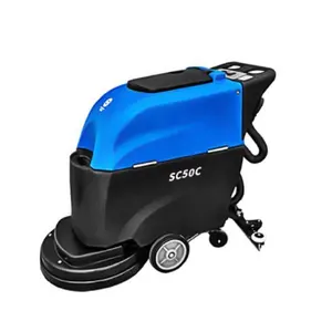 2024 high effective 40L clean water tank powerful suction floor dryer hand push floor scrubber equipment with 18M power cable