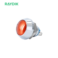 Interrupteur à bouton-poussoir autoverrouillant anti-vandalisme, étanche, industriel, personnalisé, 12 mm, type champignon