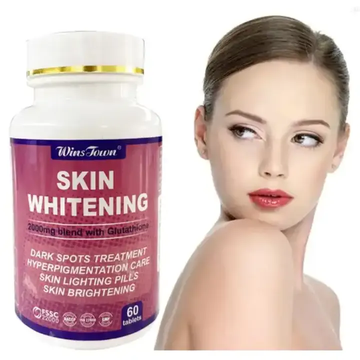 Oem/odm קולגן עור הבהרת כמוסות תוספת זוהר העור גלולות הלבנת העור גלולות טבלט L-glutathione