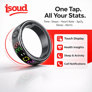 Anello Intelligente SR08 2026 in Acciaio Inossidabile, Impermeabile, Monitoraggio Salute con Tracciamento del Sonno, Custodia di Ricarica, Controllo tramite App Android - Product Image 1