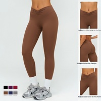 Fabricant OEM de vêtements de sport personnalisés pour femmes : Leggings de sport respirants à taille haute, effet ventre plat, froncés aux fesses, pour le yoga et l'entraînement