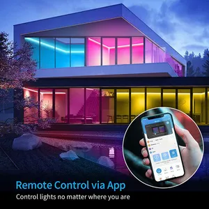 15M Party Waterproof IP65 Smart Home Intelligent Remote Control 5050 RGB Smart App Led Strip Light for Decoration